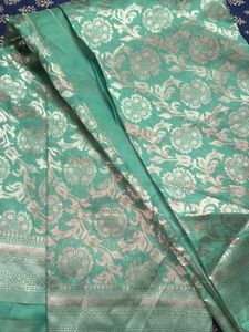 sea green banarus saree