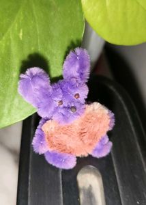 Purple Pipe Cleaner Bear for valentine's