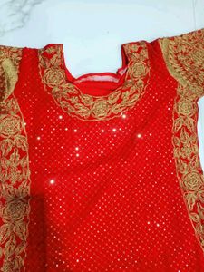 Elegant Red Embroidered Lehenga Choli