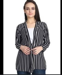 Monochrome Striped Shrug S-M Size