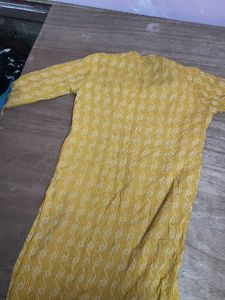 Yellow Embroidered Kurta