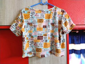 Max Funky Crop Tshirt. Excellent Condition