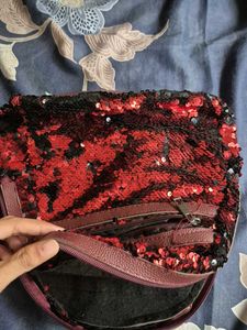 Red Sequin Mini Backpack