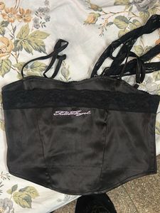 Lace Trim Corset &amp; Skirt Set