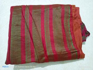 Brow Cut Green Saree