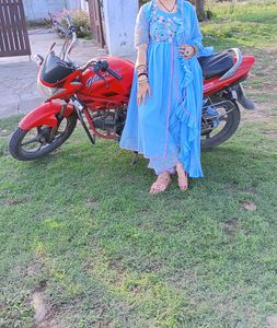 Beautiful Partywear Fancy Light Weight Sky 💙 Blue