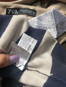 Zara Striped Long Sleeve Top