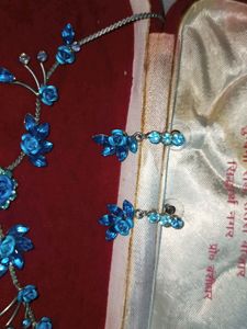 Blue Floral Jewellery Set