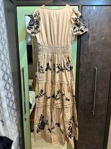 Anthropologie Embroidered Midi Dress