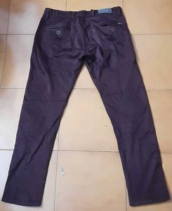 Maroon Casual Pants For Men