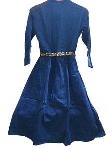 Denim Midi Shirt Dress with Belt