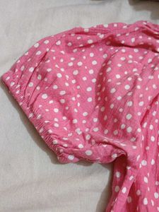 Cute Pink Polka Dot Dress