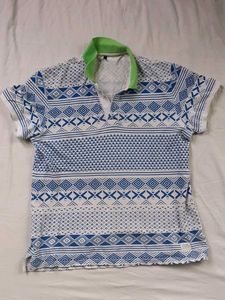 Patterned Polo Shirt