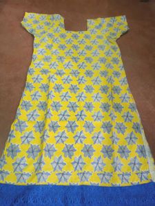 PRINTED YELLOW KURTI