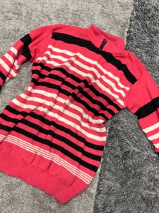 Striped Quarter-Zip Pullover