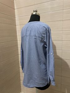 Tom Tailor Light Blue Cotton Shirt Top