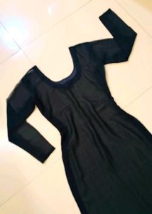 Georgette Meesh Sheer Full Sleeve Kurti