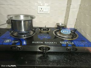 Surya Shakti Three Burner Gas Stove