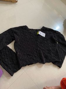 Zudio Black Crochet Top