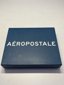 AUTHENTIC AEROPOSTALE BLACK GENUINE LEATHER WALLET