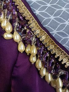 Royal Saree With Purple Blouse.....Ready To Wea