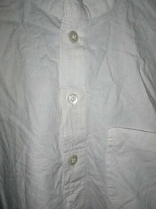 Unisex White cotton kurta