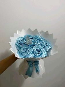 Handmade Ribbon Rose Bouquet 💐🦋🌹