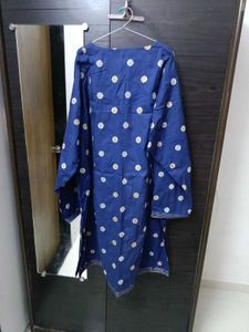 Blue Lawn Embroidery Kurta