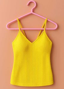 Yellow Knit Tank Top