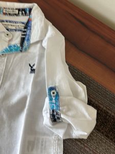 White Long Sleeve Button-Down Shirt