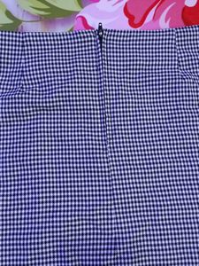 (590)Gingham Mini Skirt