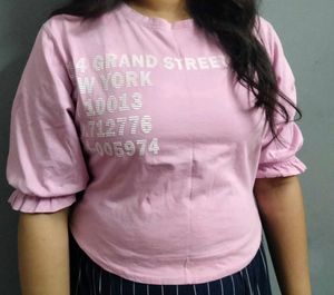 Pink Crop Tee