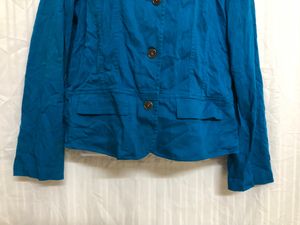 CHICO&#39;S Aqua Stretch  Button Down Casual Jacket