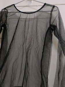 Sheer Black Long Sleeve Top