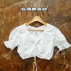 White Crop Top