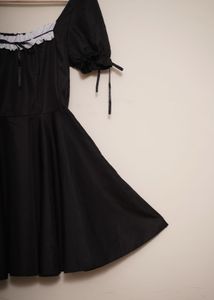 Black Mini Dress With Back Chain Closer