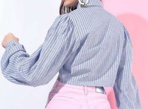 Striped Cutout Crop Top