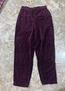 Velvet Burgundy Pants