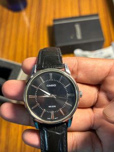 Casio Men Watch Lether