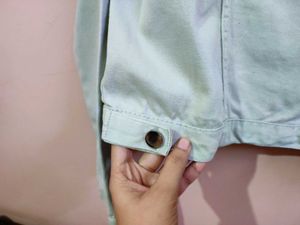 Mint Green Denim Jacket