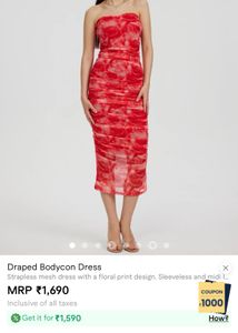 SAVANA /Urbanic Draped Bodycon Dress