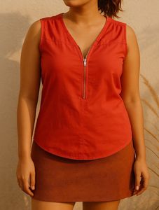 Max ❤️ Mock Neck High Low Top | Zipped