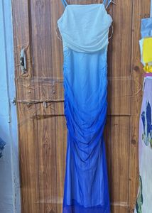 Newme ombre mesh blue dress