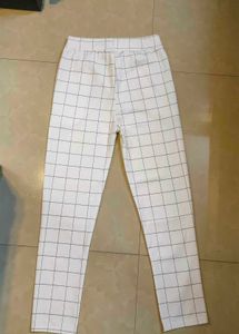 Checkered White Pants