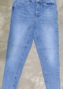Light Wash High Waist Denim Jeans