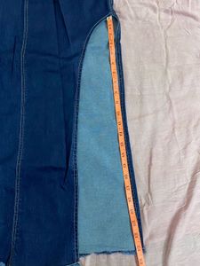 Slit Denim midi/maxi Skirt