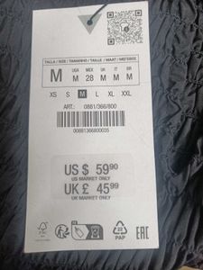 Zara Black Smocked Mini Dress