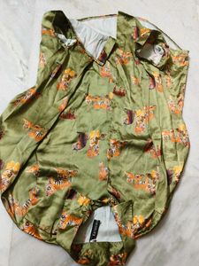 Women Satin Printed Shirt