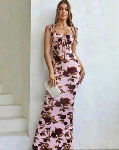 Floral Bodycon Maxi Dress