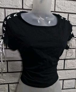 Black Star Detail Top